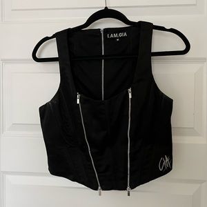 I.Am.Gia black corset top
